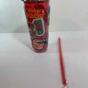 Dutch Bros New 24oz  Christmas Red Tumbler 2024 w/ Lid & Straw Limited Ed.